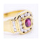 Bague Queen - Bague en or jaune 18 kt avec rubis et diamants 58 Facettes UKN102933EJ