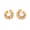Boucles d'oreilles Medialuna - Boucles d’oreilles en or jaune 18 kt, saphirs et diamants 58 Facettes UKN102935EJ