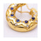 Boucles d'oreilles Medialuna - Boucles d’oreilles en or jaune 18 kt, saphirs et diamants 58 Facettes UKN102935EJ