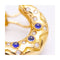 Boucles d'oreilles Medialuna - Boucles d’oreilles en or jaune 18 kt, saphirs et diamants 58 Facettes UKN102935EJ