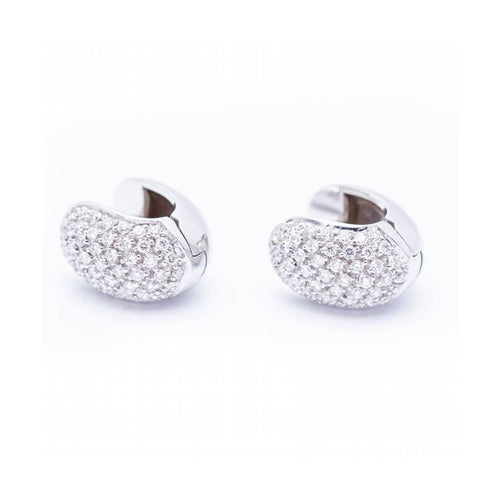 Boucles d'oreilles Boucles d’oreilles - Pavé de diamants en or blanc 18 kt 58 Facettes UKN102938EJ