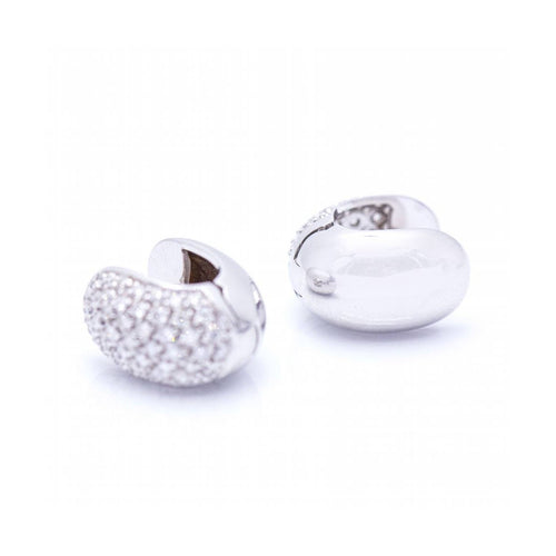 Boucles d'oreilles Boucles d’oreilles - Pavé de diamants en or blanc 18 kt 58 Facettes UKN102938EJ