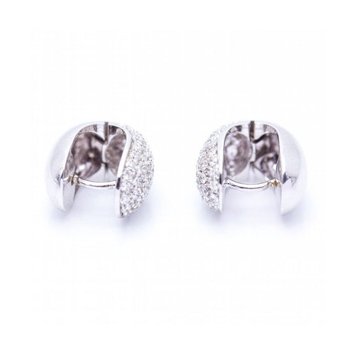 Boucles d'oreilles Boucles d’oreilles - Pavé de diamants en or blanc 18 kt 58 Facettes UKN102938EJ