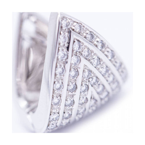 Boucles d'oreilles Triangle - Boucles d’oreilles en or blanc 18 ct et diamants 58 Facettes UKN102939EJ