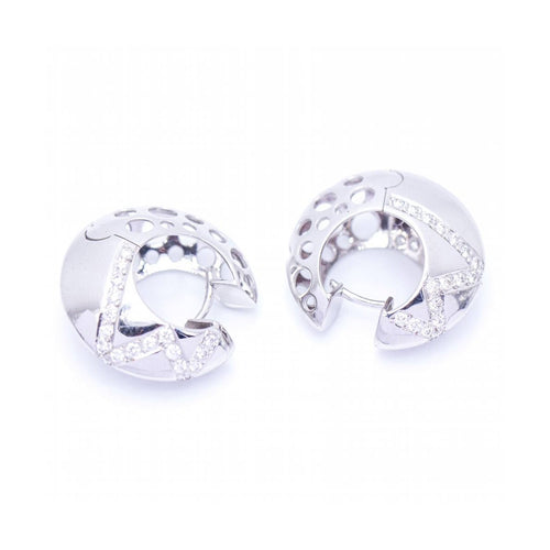 Boucles d'oreilles HARLEK - Boucles d’oreilles en or blanc 18 kt et diamants 58 Facettes UKN102940EJ