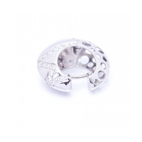 Boucles d'oreilles HARLEK - Boucles d’oreilles en or blanc 18 kt et diamants 58 Facettes UKN102940EJ