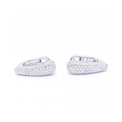 Boucles d'oreilles Boucles d’oreilles - Pavé de diamants en or blanc 18 kt 58 Facettes UKN102941EJ