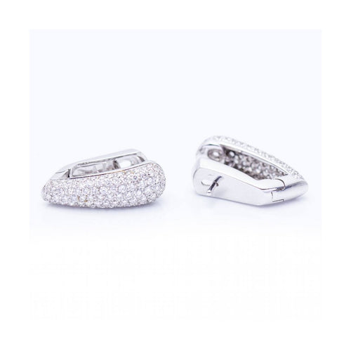 Boucles d'oreilles Boucles d’oreilles - Pavé de diamants en or blanc 18 kt 58 Facettes UKN102941EJ