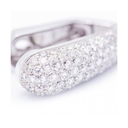 Boucles d'oreilles Boucles d’oreilles - Pavé de diamants en or blanc 18 kt 58 Facettes UKN102941EJ