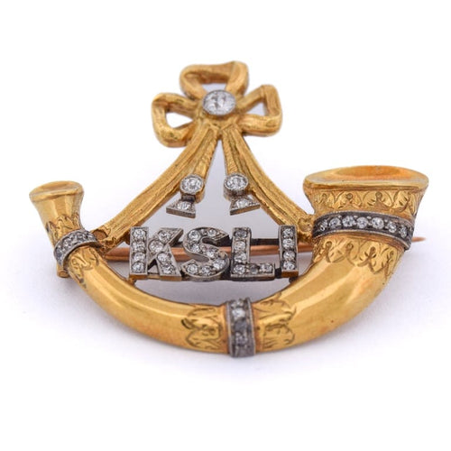 Broche Broche régimentaire KSLI en or jaune 18 ct et diamants 58 Facettes SP40 '(00019)