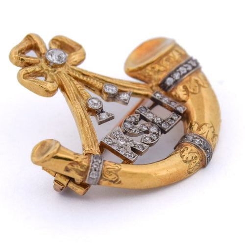 Broche Broche régimentaire KSLI en or jaune 18 ct et diamants 58 Facettes SP40 '(00019)