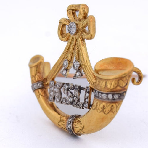 Broche Broche régimentaire KSLI en or jaune 18 ct et diamants 58 Facettes SP40 '(00019)