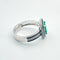 Bague 53 Art déco - Bague en or blanc, émeraude et diamants 58 Facettes BAGUE-OR-DIAMANT-EMERAUDE