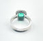 Bague 53 Art déco - Bague en or blanc, émeraude et diamants 58 Facettes BAGUE-OR-DIAMANT-EMERAUDE
