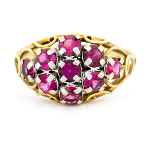 Bague 60 Bague cluster rubis en or 14k 58 Facettes 7FBE8B9054CD4811954F9DC1B12F370A