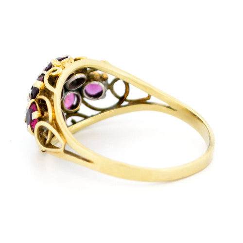 Bague 60 Bague cluster rubis en or 14k 58 Facettes 7FBE8B9054CD4811954F9DC1B12F370A