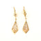 Boucles d'oreilles Boucles d’oreilles dormeuses Art nouveau motif de roses en or 18K 58 Facettes LMB-266