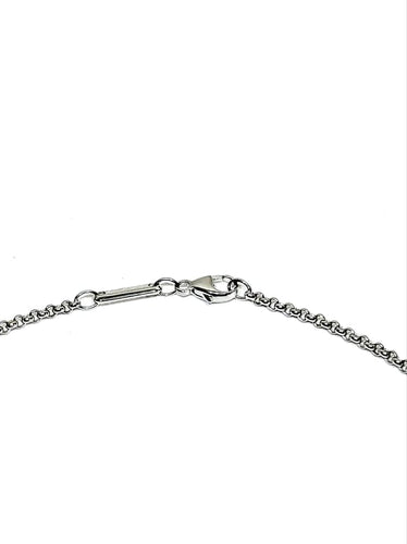 Collier Chopard - Chaîne maille forçat en or blanc 18 carats 58 Facettes 1716776