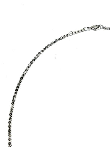 Collier Chopard - Chaîne maille forçat en or blanc 18 carats 58 Facettes 1716776