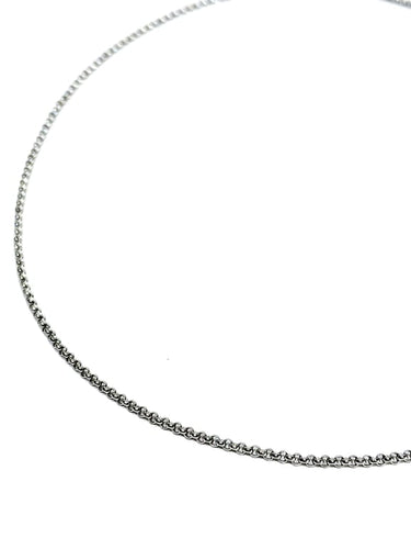 Collier Chopard - Chaîne maille forçat en or blanc 18 carats 58 Facettes 1716776