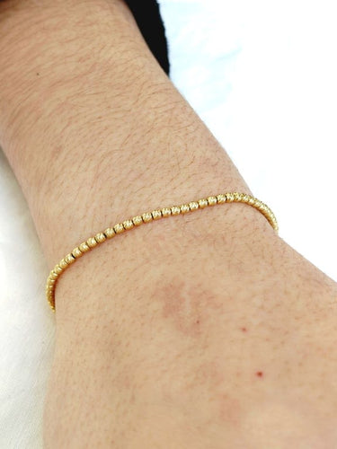 Bracelet Bracelet perlé en or jaune 18 carats 58 Facettes 1717142