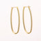 Boucles d'oreilles Boucles d'oreilles créoles oblongues en or jaune 18K 58 Facettes LMB-233