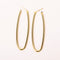 Boucles d'oreilles Boucles d'oreilles créoles oblongues en or jaune 18K 58 Facettes LMB-233