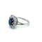 Bague 53 Bague marguerite - Saphir entourage diamants en or blanc et platine 58 Facettes 005