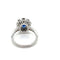Bague 53 Bague marguerite - Saphir entourage diamants en or blanc et platine 58 Facettes 005