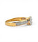 Bague 52 Solitaire - Bague en or jaune et blanc 18 carats sertie de diamants 58 Facettes 90847-ac12743