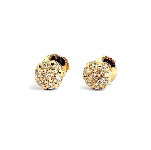 Boucles d'oreilles Boucles d’oreilles - Puces en or jaune 18 carats et diamants naturels 58 Facettes Ac12788