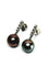 Boucles d'oreilles Boucles d’oreilles pendantes en or blanc avec perles de Tahiti et diamants 58 Facettes 1717203