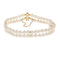 Bracelet Bracelet 2 rangs de perles en or jaune 18 carats 58 Facettes