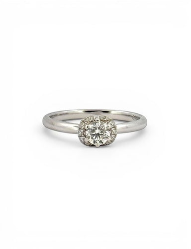 Bague 52 Solitaire - Bague en or gris 18 carats et diamants naturels 58 Facettes Ac12799