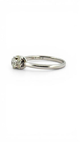 Bague 52 Solitaire - Bague en or gris 18 carats et diamants naturels 58 Facettes Ac12799