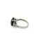 Bague 52 Bague saphir vert et diamants en or blanc 750 58 Facettes