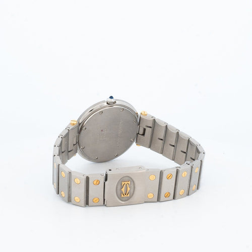 Montre Cartier Santos Vendôme - Montre quartz LM acier et or 58 Facettes 1