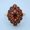 Bague 53 Bague marquise en or jaune 18K sertie de grenats 58 Facettes 1769