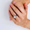 Bague 52 Bague dôme en or blanc 18k sertie de diamants taille ancienne 58 Facettes LMB-64