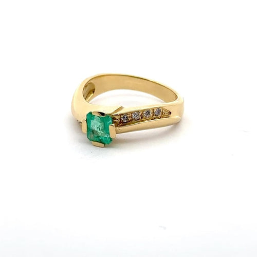 Bague 57 Bague haute joaillerie en or jaune 18 carats, émeraude et diamants 58 Facettes 50425