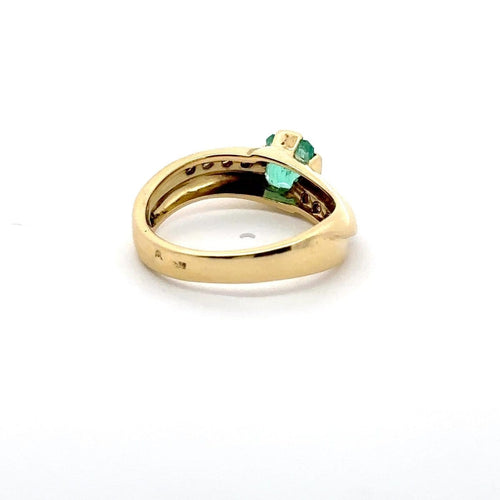 Bague 57 Bague haute joaillerie en or jaune 18 carats, émeraude et diamants 58 Facettes 50425