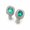 Boucles d'oreilles Boucles d’oreilles - Émeraudes ovales et diamants en or blanc 18k 58 Facettes 50361