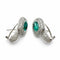 Boucles d'oreilles Boucles d’oreilles - Émeraudes ovales et diamants en or blanc 18k 58 Facettes 50361