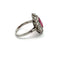 Bague 53 Bague - Rubellite ovale et diamants en platine 58 Facettes 50426