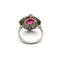 Bague 53 Bague - Rubellite ovale et diamants en platine 58 Facettes 50426