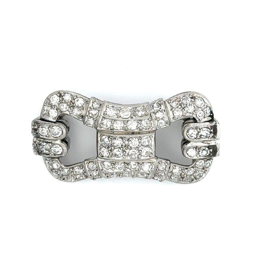 Broche Broche Art déco en or blanc 18k et diamants 58 Facettes 50427