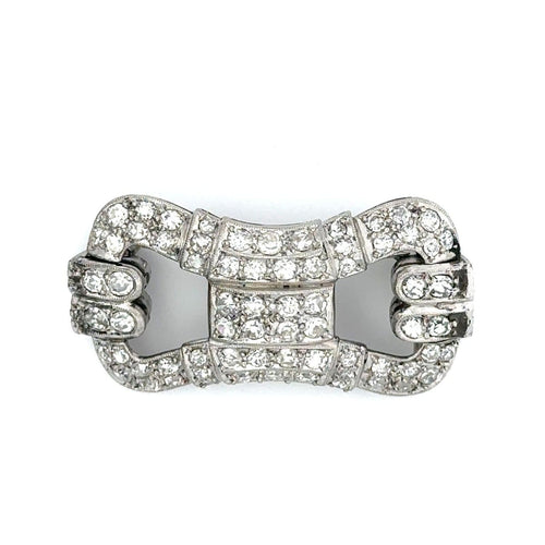 Broche Broche Art déco en or blanc 18k et diamants 58 Facettes 50427