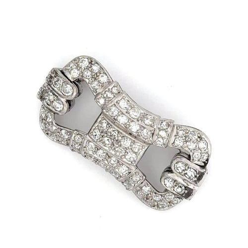 Broche Broche Art déco en or blanc 18k et diamants 58 Facettes 50427