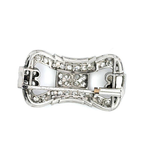 Broche Broche Art déco en or blanc 18k et diamants 58 Facettes 50427