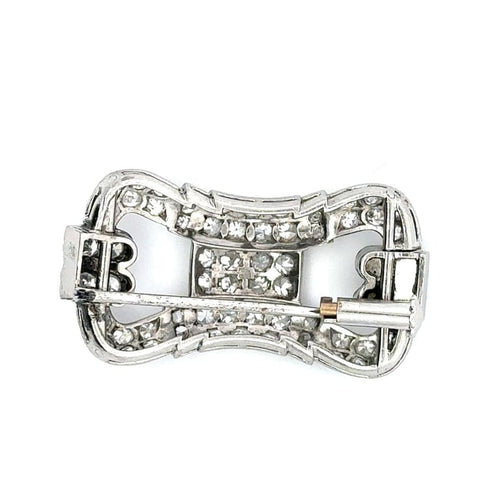 Broche Broche Art déco en or blanc 18k et diamants 58 Facettes 50427